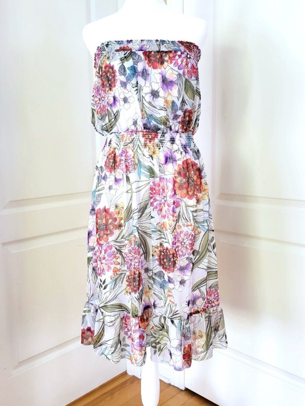 FOREVER 21 FLORAL CHIFFON DRESS